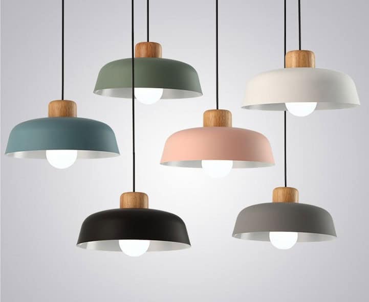 Söderberg Scandinavian Macaron Wooden Top Pendant Light