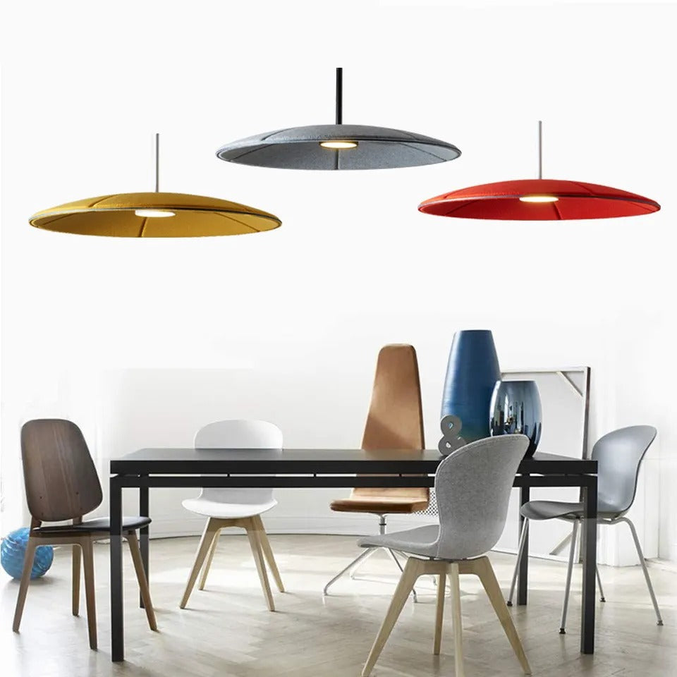 Cruslee Flat Saucer Felt Pendant Lamp