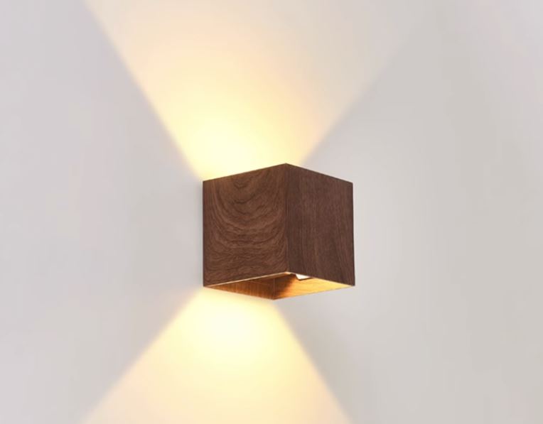 Cabanori Scandinavian Wooden Vibes Cube Wall Lamp