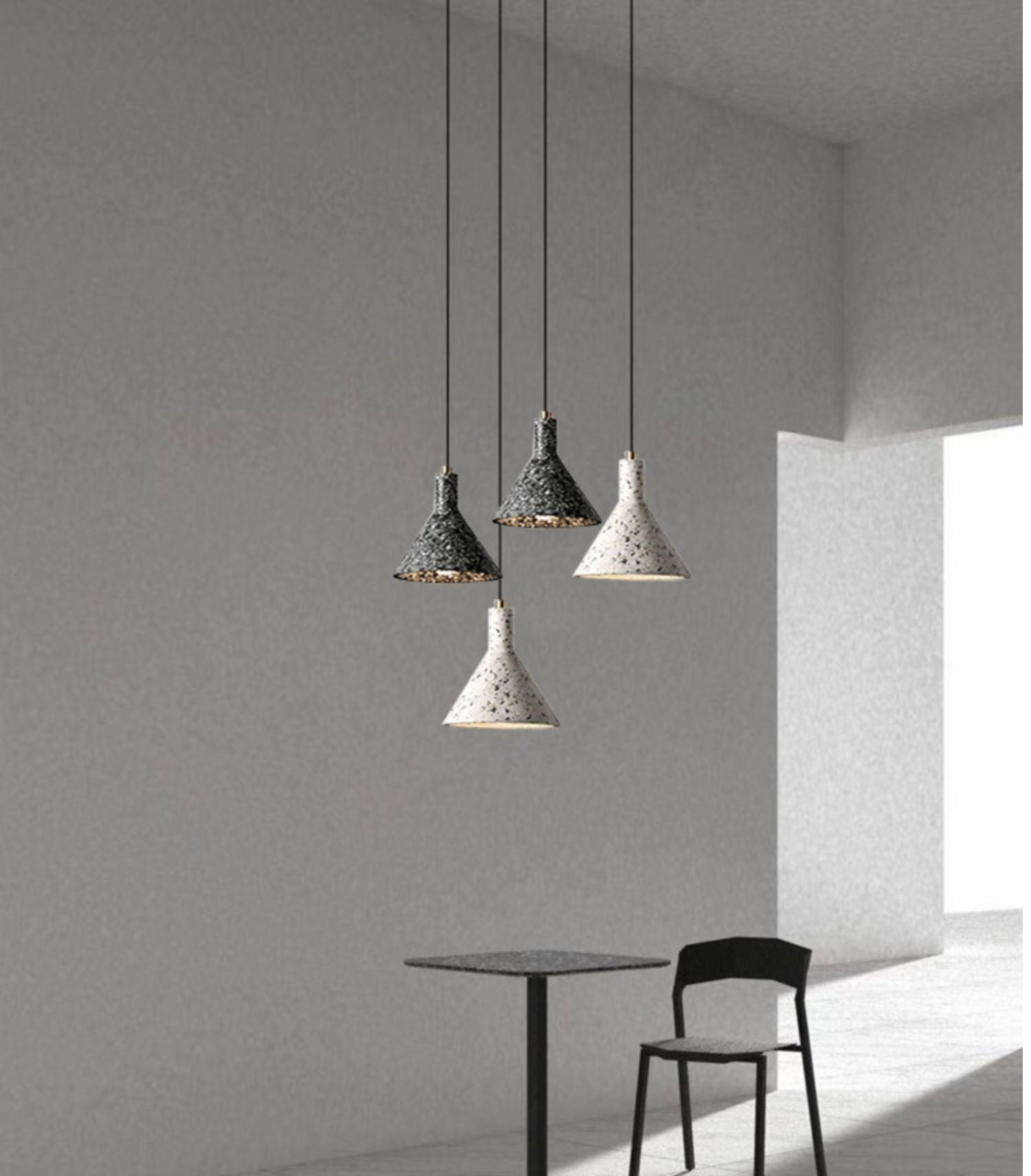 Eslinna Funnel Terrazzo Pendant Light