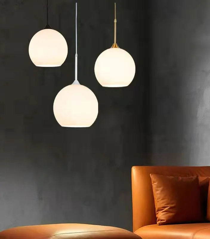 LED Sphere Globe Glass Pendant Light