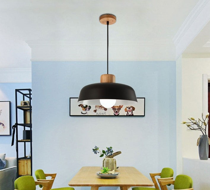 Söderberg Scandinavian Macaron Wooden Top Pendant Light