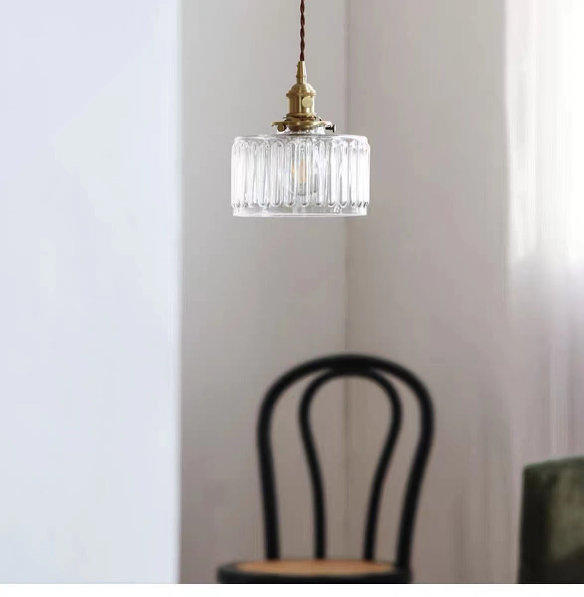 Lottelumn Retro Glass Jar Pendant Lamp