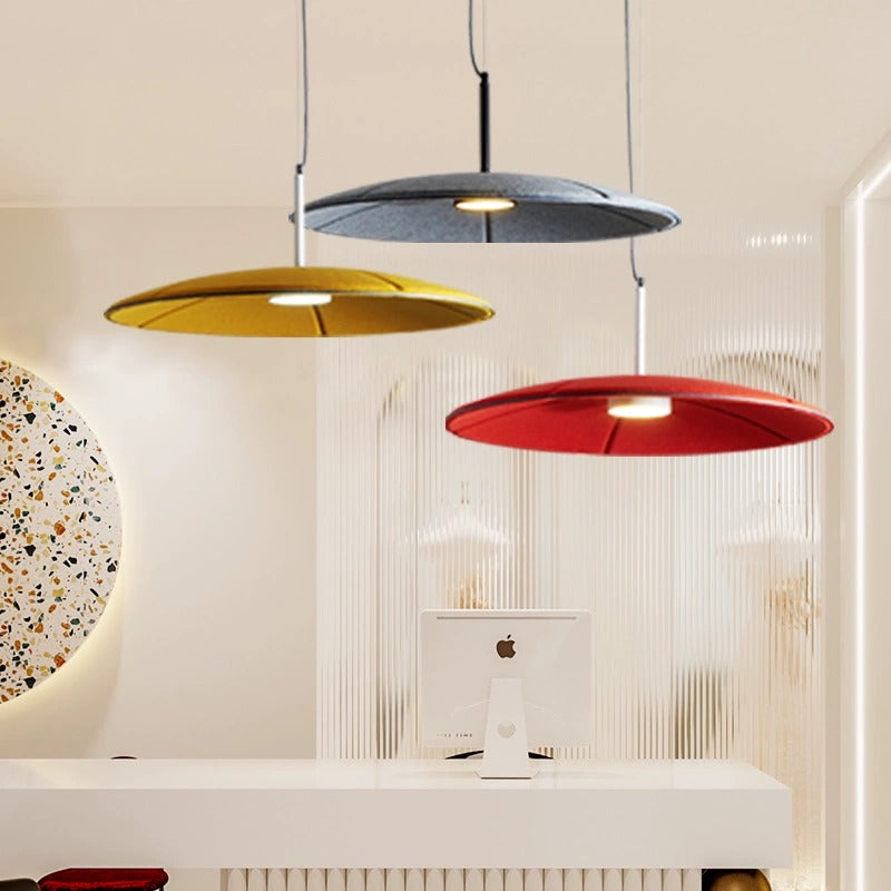 Cruslee Flat Saucer Felt Pendant Lamp