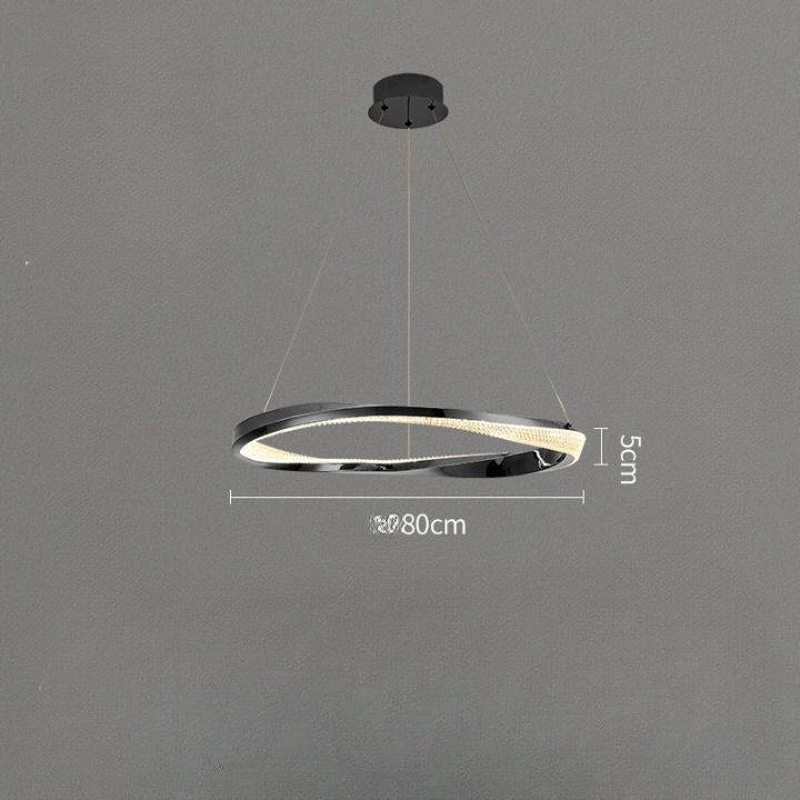 Guomunnar Modern Crystal Twister Round Ring Pendant Light