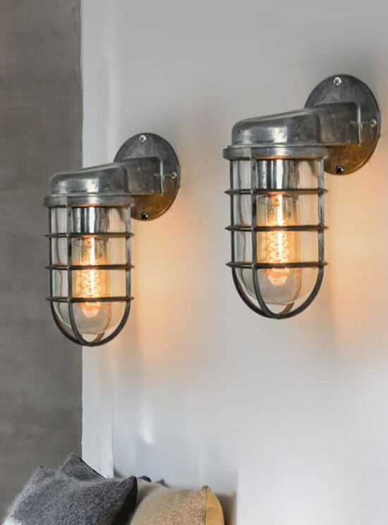 Mariniin Industrial Caged Wall Lamp