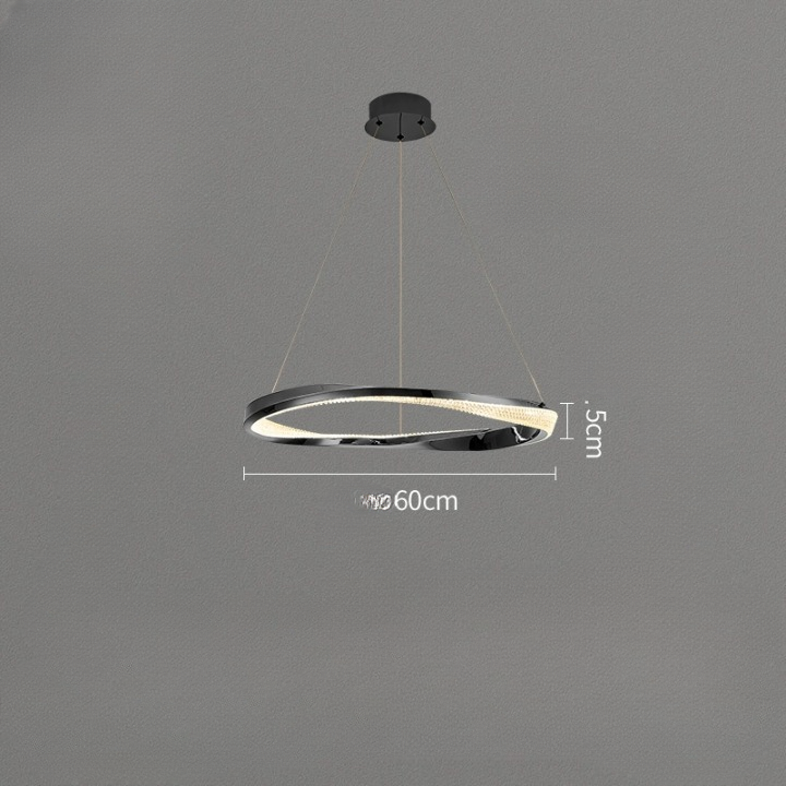 Guomunnar Modern Crystal Twister Round Ring Pendant Light