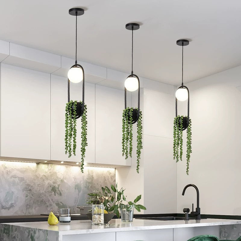 Plantsuppar Oval Ring Plant Pot Pendant Light