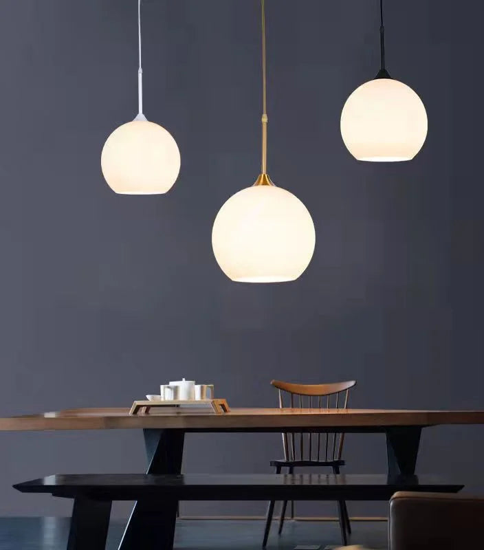 LED Sphere Globe Glass Pendant Light