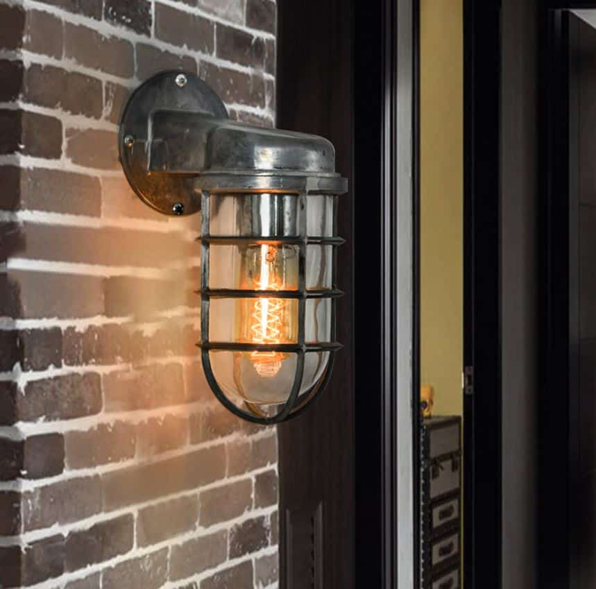 Mariniin Industrial Caged Wall Lamp