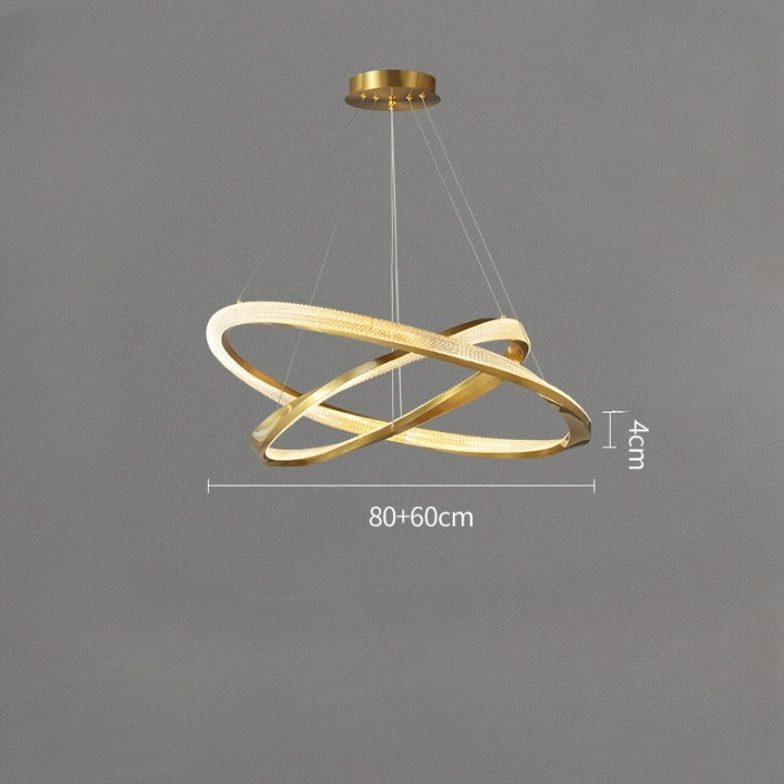 Guomunnar Modern Crystal Twister Round Ring Pendant Light