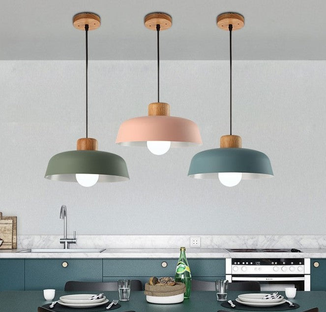 Söderberg Scandinavian Macaron Wooden Top Pendant Light