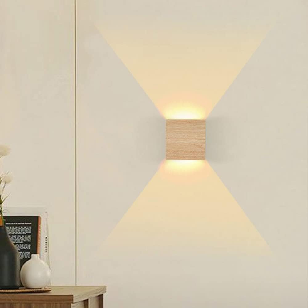 Cabanori Scandinavian Wooden Vibes Cube Wall Lamp