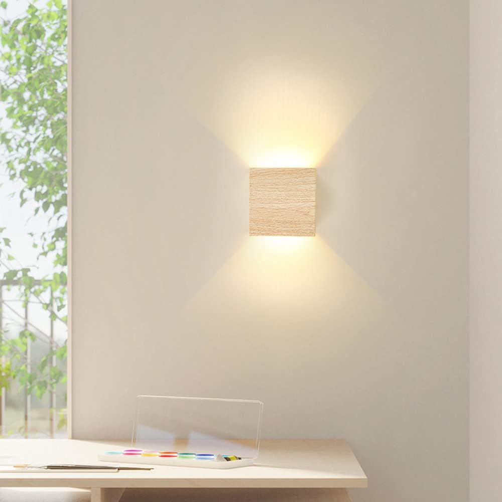 Cabanori Scandinavian Wooden Vibes Cube Wall Lamp