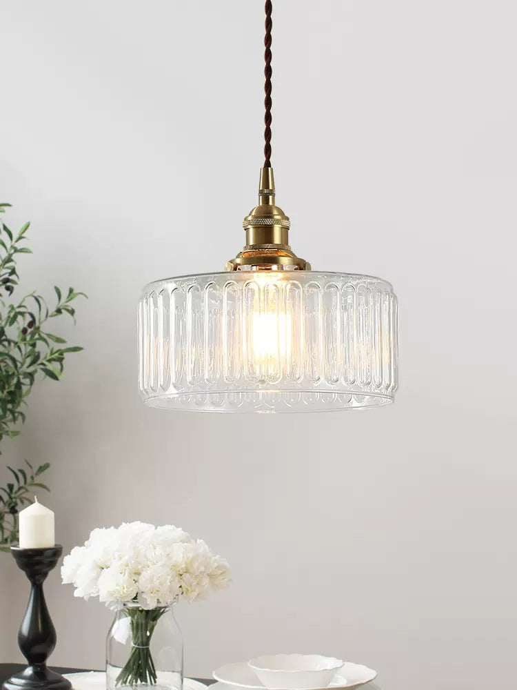 Lottelumn Retro Glass Jar Pendant Lamp