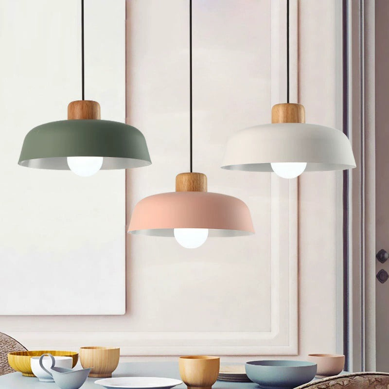 Söderberg Scandinavian Macaron Wooden Top Pendant Light