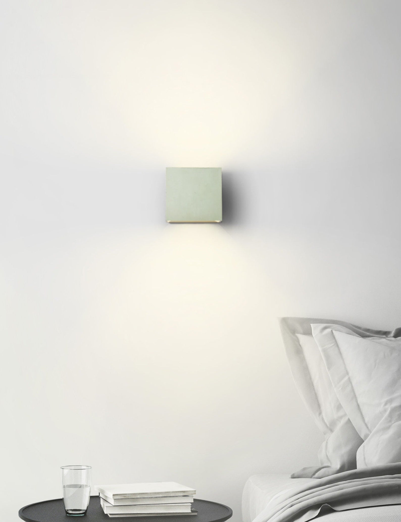 Clement Square Twin Shine Cement Wall Lamp