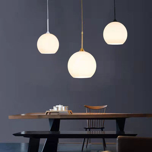 LED Sphere Globe Glass Pendant Light