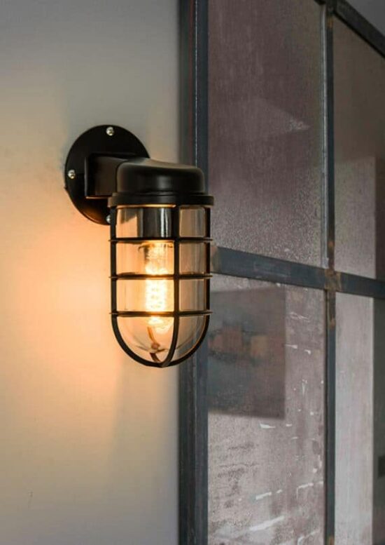 Mariniin Industrial Caged Wall Lamp