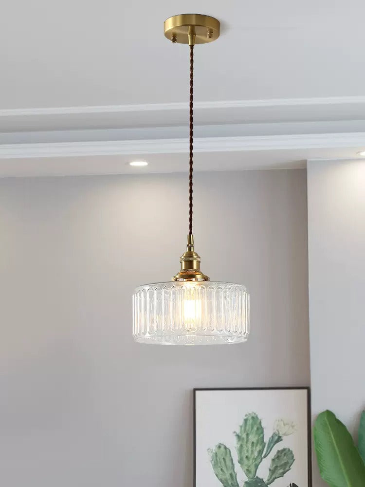 Lottelumn Retro Glass Jar Pendant Lamp