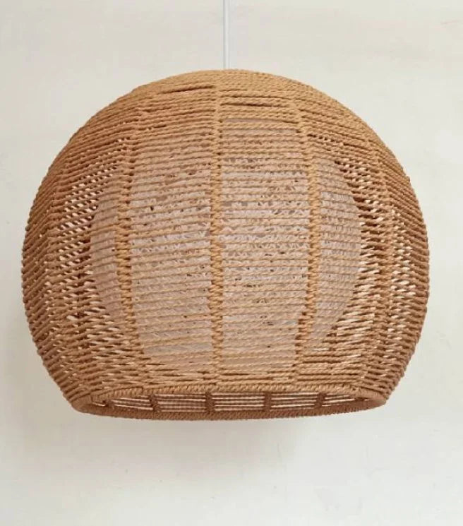 LED Handmade Hemp Rope Metal Pendant Light