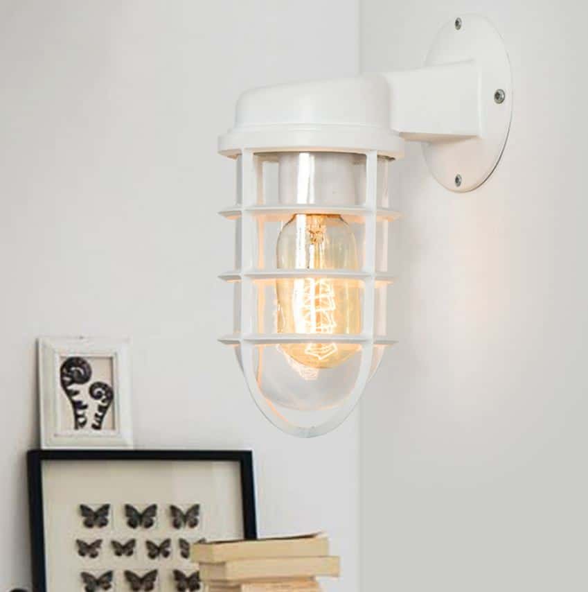 Mariniin Industrial Caged Wall Lamp