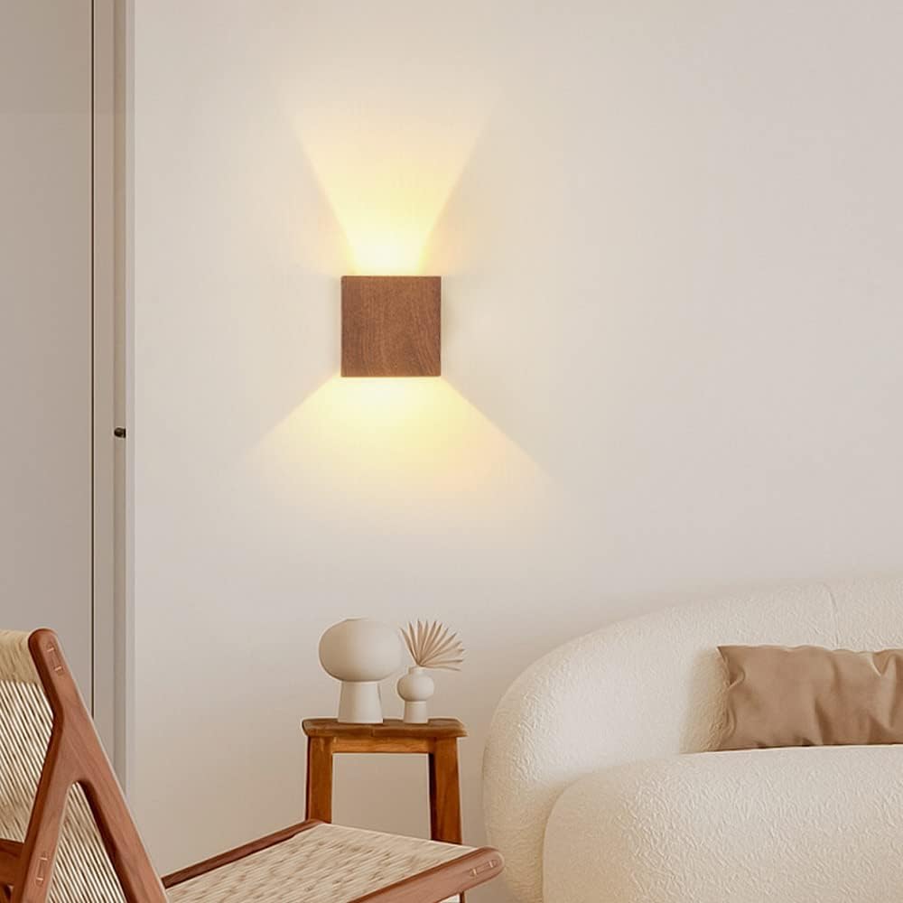 Cabanori Scandinavian Wooden Vibes Cube Wall Lamp