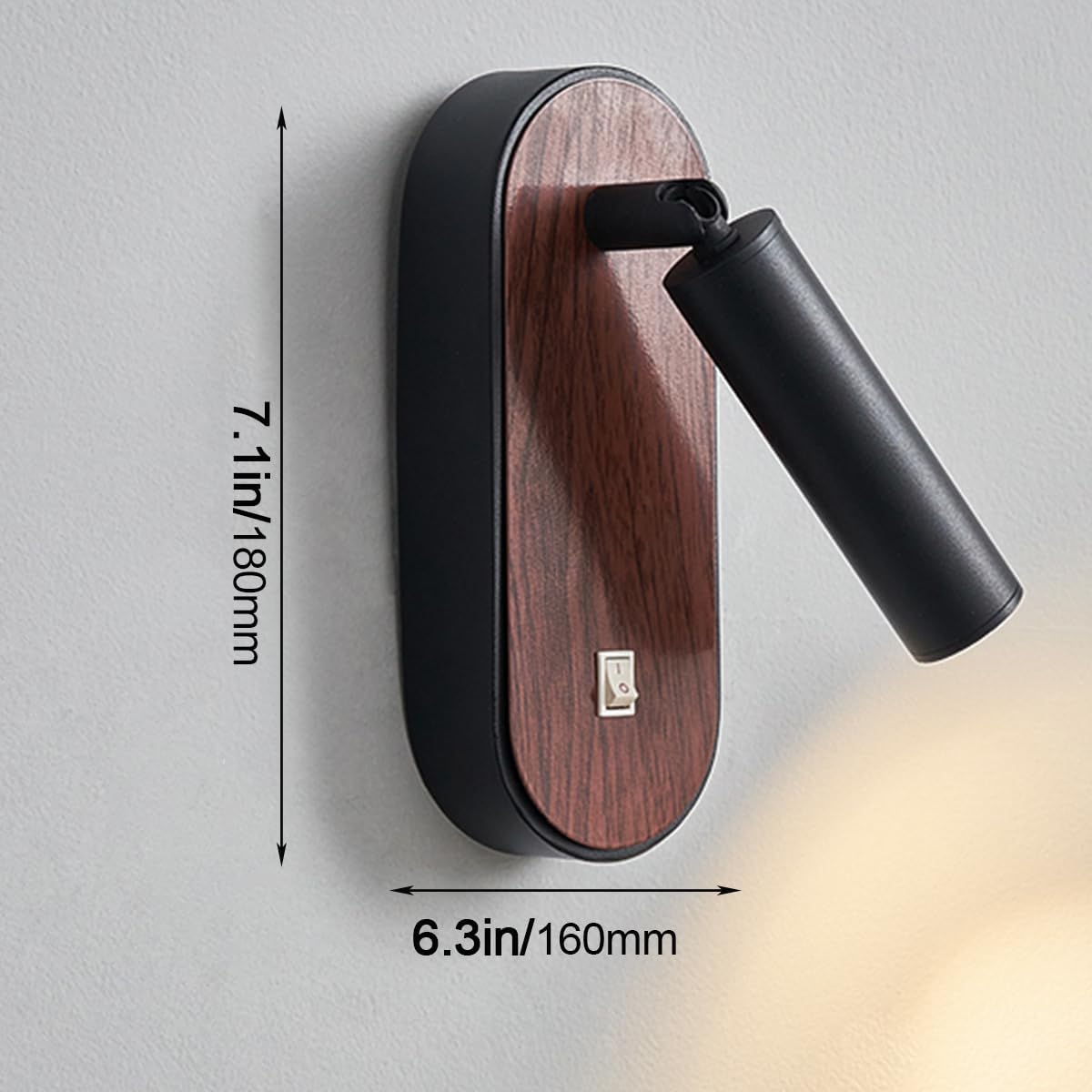 Asketull Adjustable Wood Grain Wall lamp