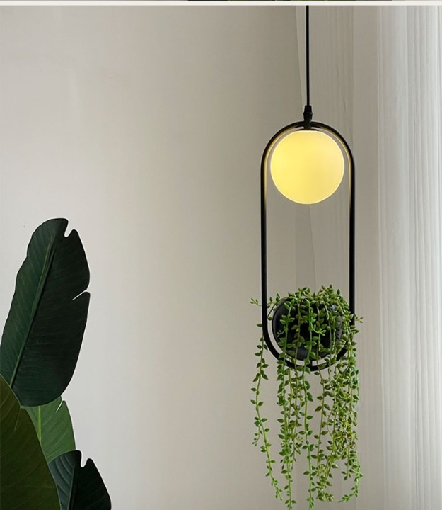 Plantsuppar Oval Ring Plant Pot Pendant Light