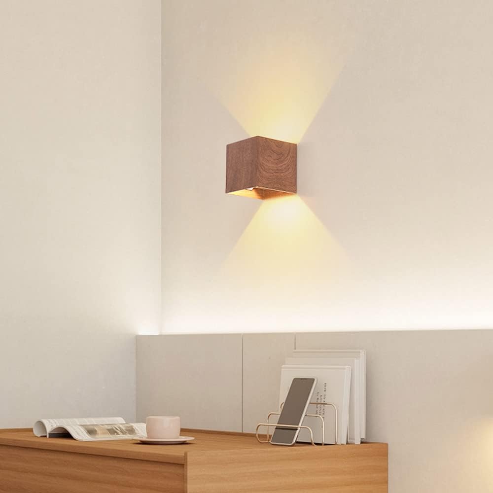 Cabanori Scandinavian Wooden Vibes Cube Wall Lamp