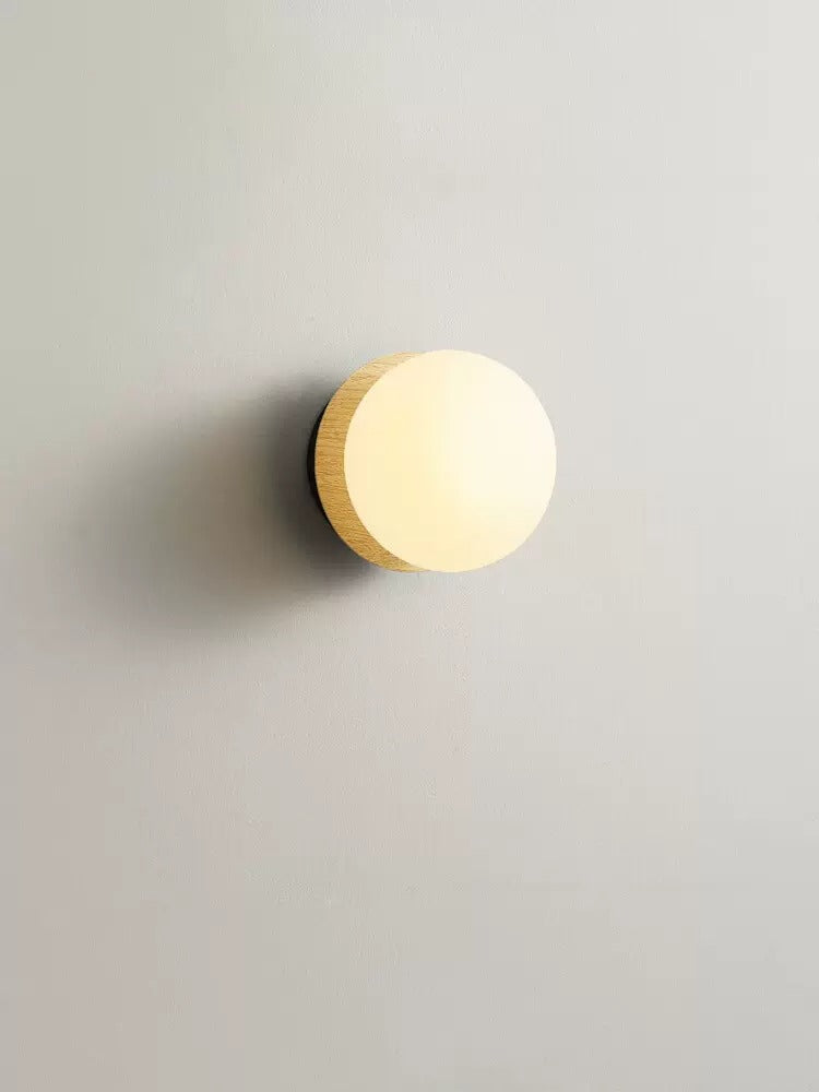 Ingvild Round Frosted Globe Wall Lamp