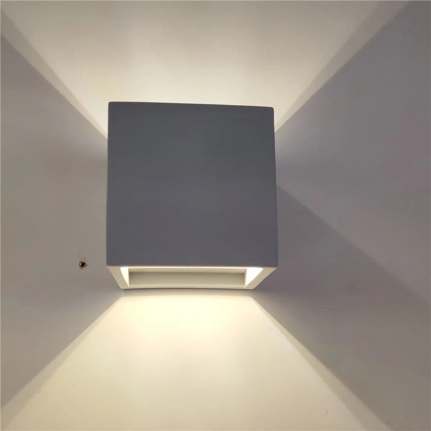 Clement Square Twin Shine Cement Wall Lamp