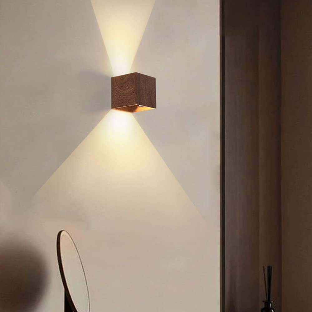 Cabanori Scandinavian Wooden Vibes Cube Wall Lamp