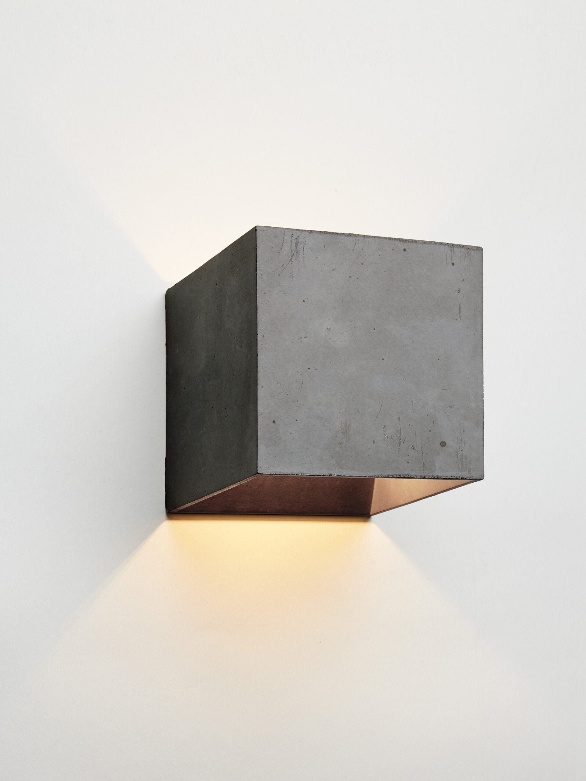 Clement Square Twin Shine Cement Wall Lamp