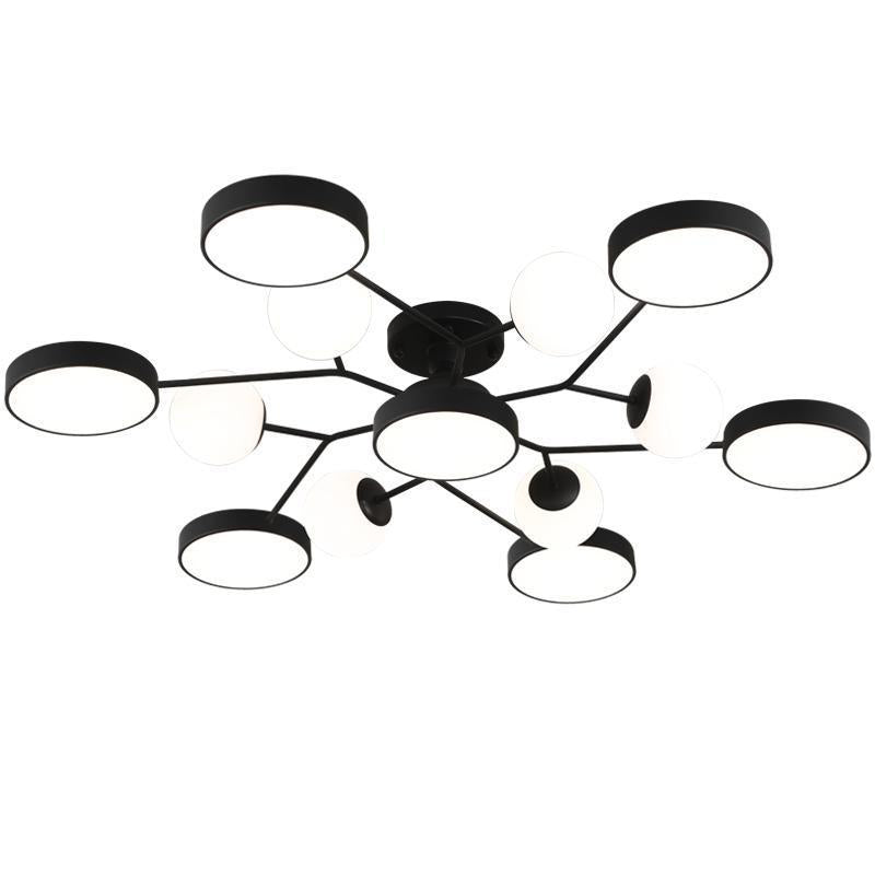 ceiling modern black and white glass ball D5214