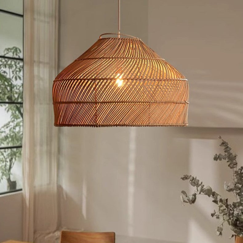 Oswalen Rattan Dome Pendant Lamp