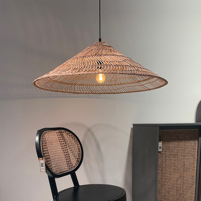 Rebesen Rattan Cone Pendant Lamp