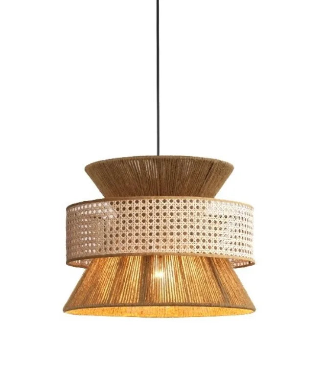 LED Rattan Japanese Style Pendant Light