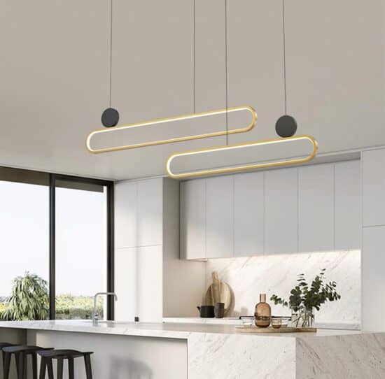 Hwiyursoo Modern Oval Loop Pendant Lamp