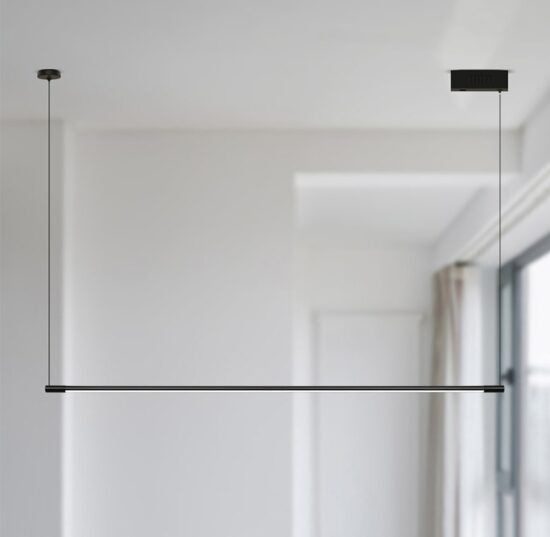 Reondar Slim Sleek Tube Linear Pendant Lamp