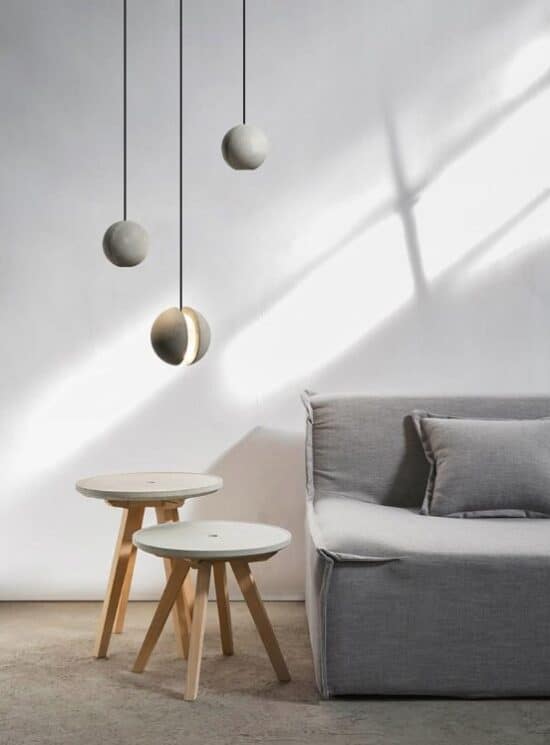 Waydell Modern Industrial Cement Planets Pendant Light