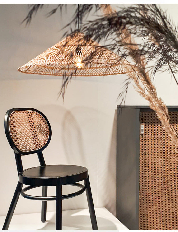 Rebesen Rattan Cone Pendant Lamp