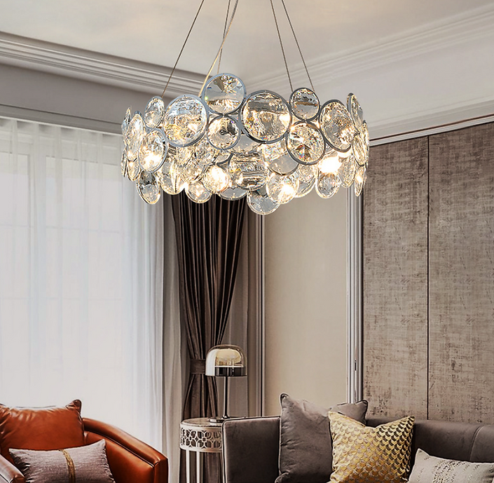 LED Bubble Mirror Round Pendant Light