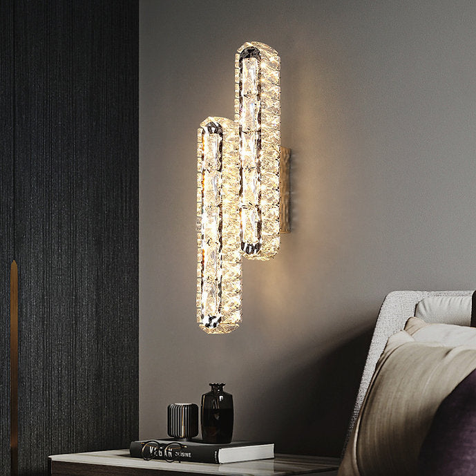 LED Crystal Single Double Wall Light