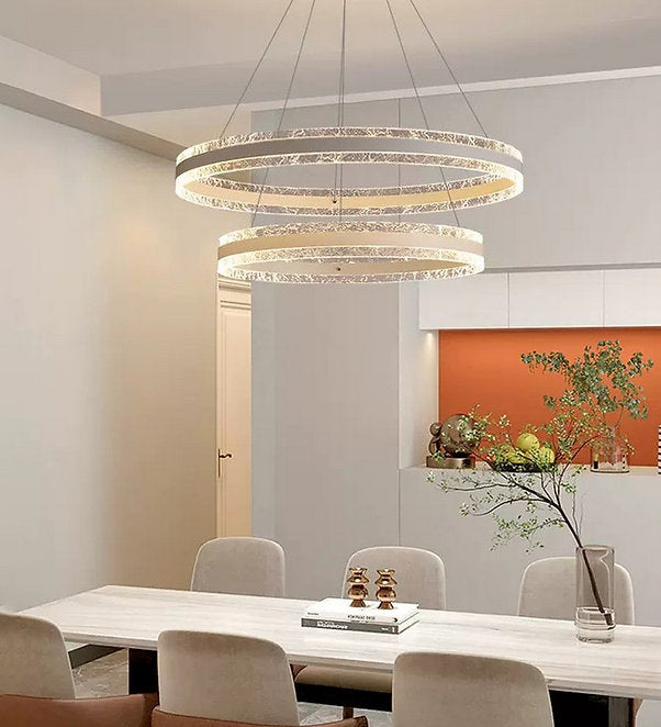 LED Acrylic Aluminum Gold Pendant Ceiling Light