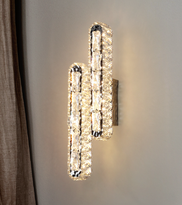 LED Crystal Single Double Wall Light