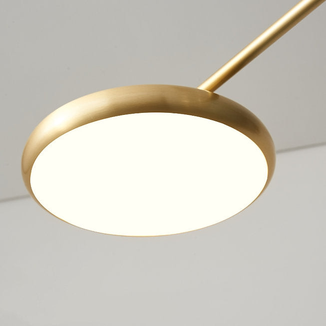 LED Modern Brass Body Multi-Pendant Light