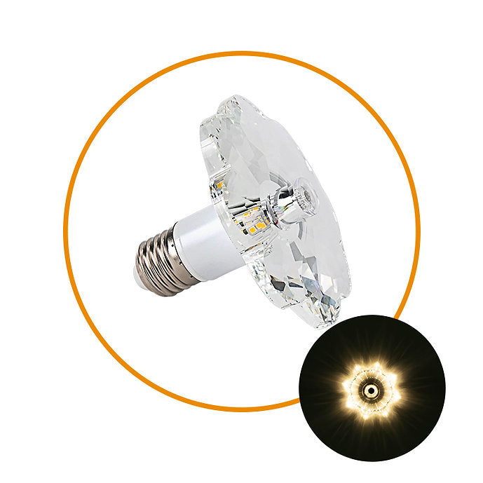 LED Crystal E27/E14 Flower Design Light Bulb