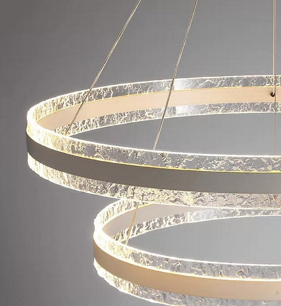 LED Acrylic Aluminum Gold Pendant Ceiling Light