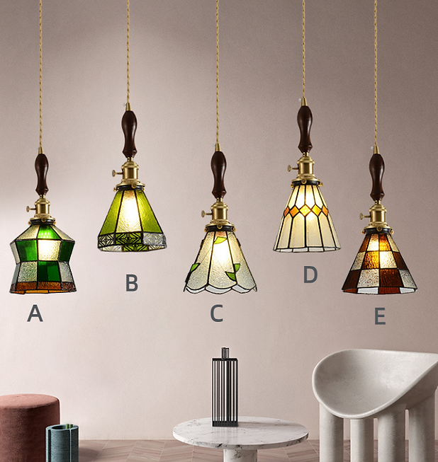 LED Colorful Glass Pendant Light